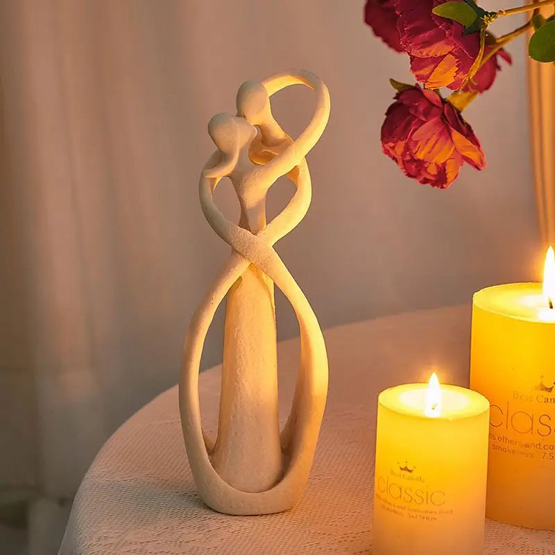Sacred Union Sandstone Lovers Statue (23cm)