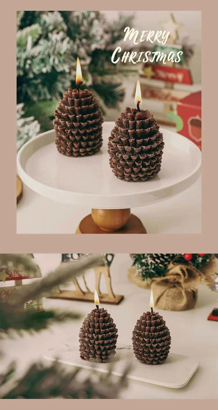 Christmas Pinecone Scented Candles Atmosphere Gifts - Your Ritual Hub 