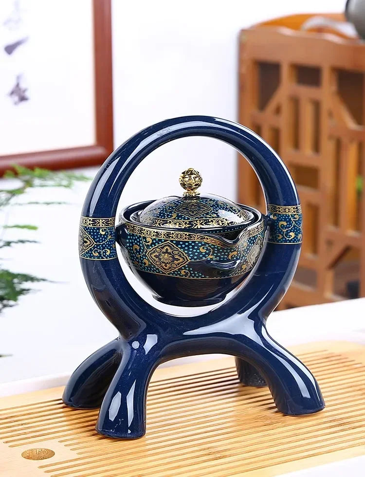 8 Pcs Set Semi Automatic Tea Sets Chinese  Ceramic