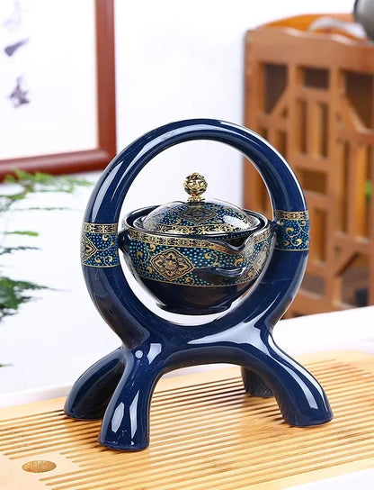 8 Pcs Set Semi Automatic Tea Sets Chinese  Ceramic