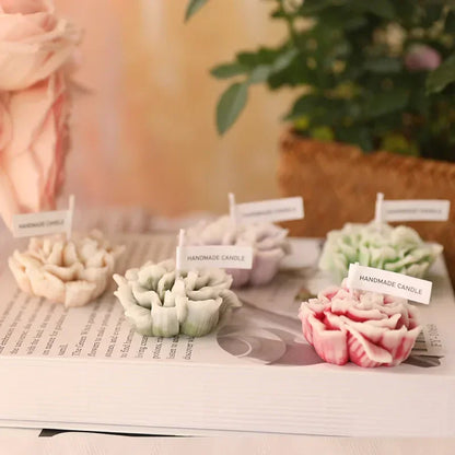3D Carnation Flower Candle Home Decoration