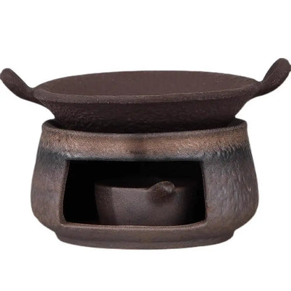 Coarse Pottery Herb Burner, Multi-Functional Ceramic Aromatherapy