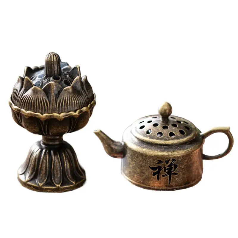 Vintage Metal Coil Incense Burner — Zen Flower Decor - Your Ritual Hub 