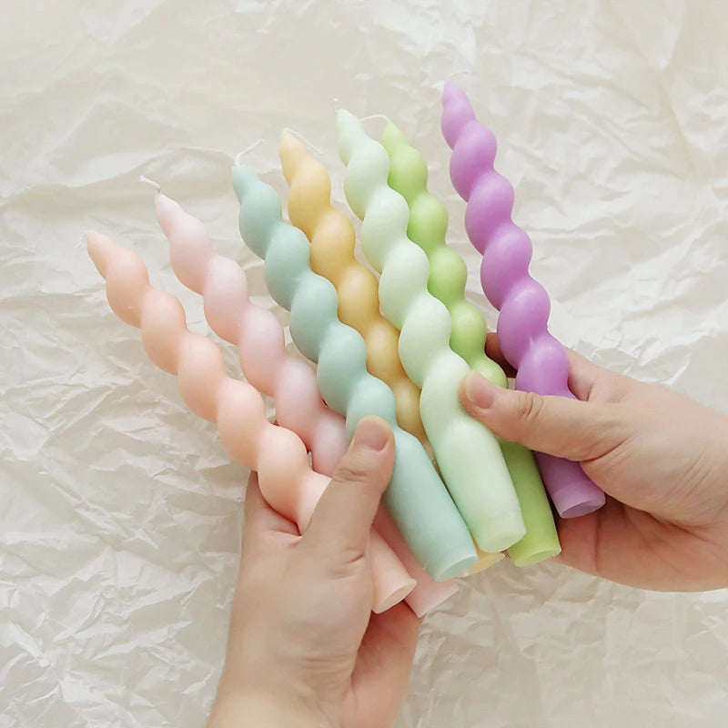 Spiral Long Stem Soy Wax Aromatherapy Candle