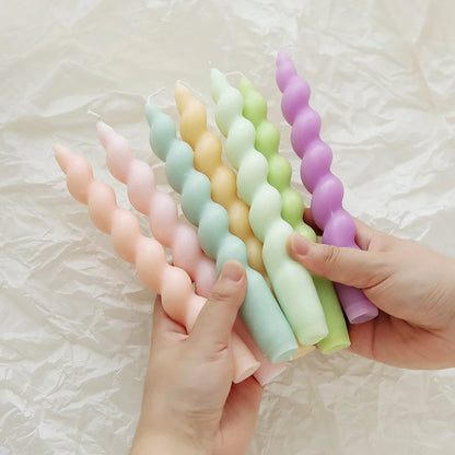 Spiral Long Stem Soy Wax Aromatherapy Candle