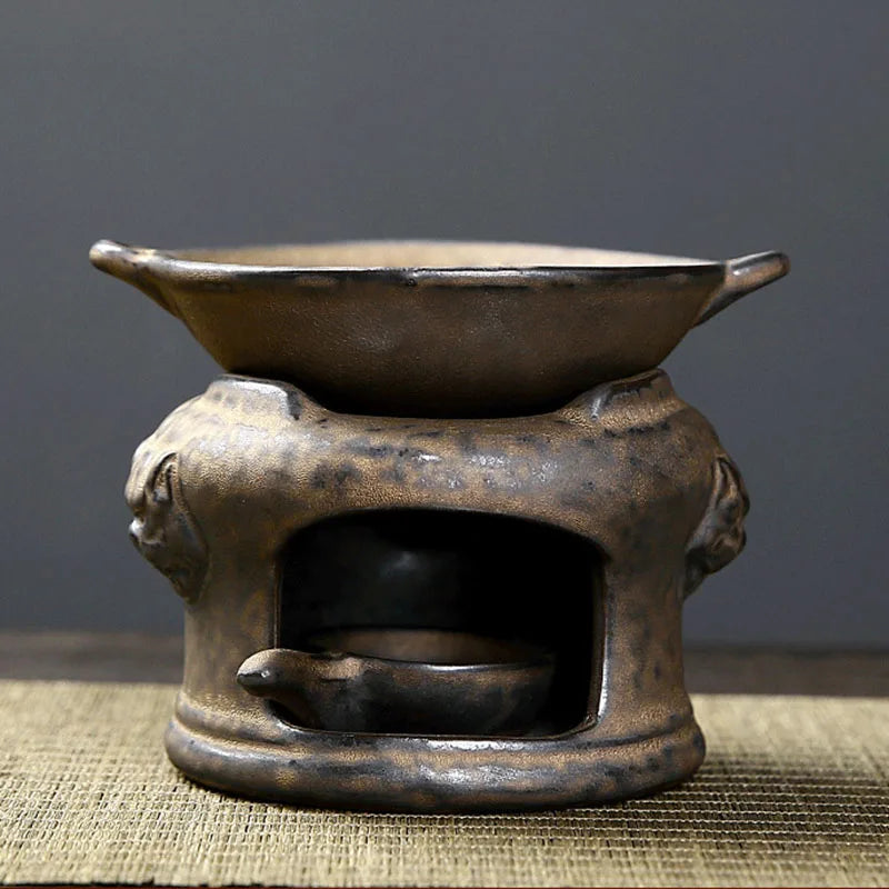 Japanese Retro Fireproof Incense Burner & Wax Heater - Your Ritual Hub 