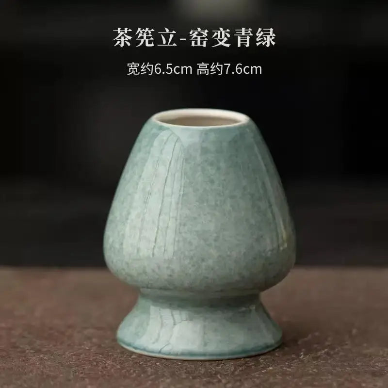 Ceramic Japanese Matcha Whisk & Teaspoon Holder Stand