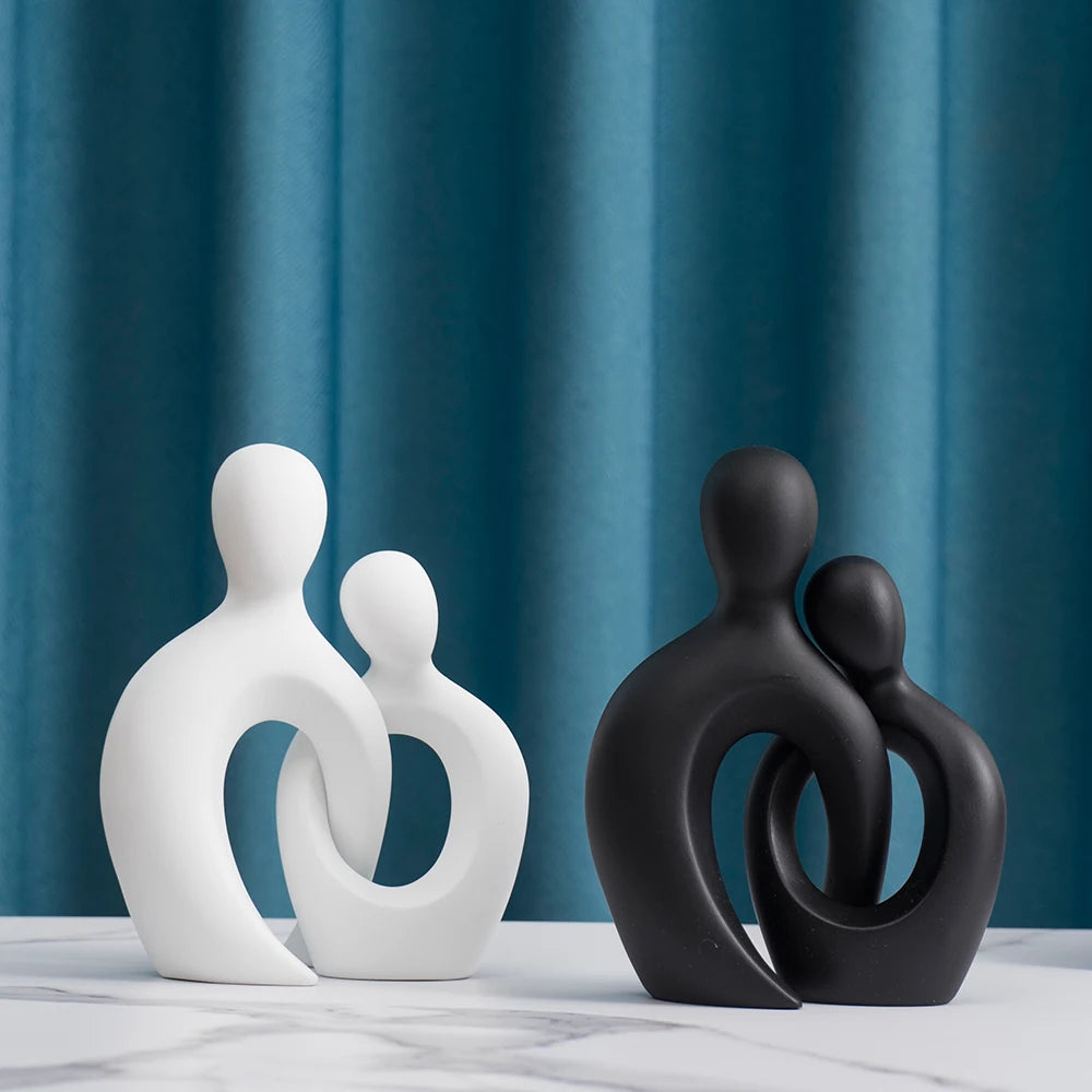 Together — Abstract Resin Couple Sculpture | Love Figurine for Home Decor & Gifting