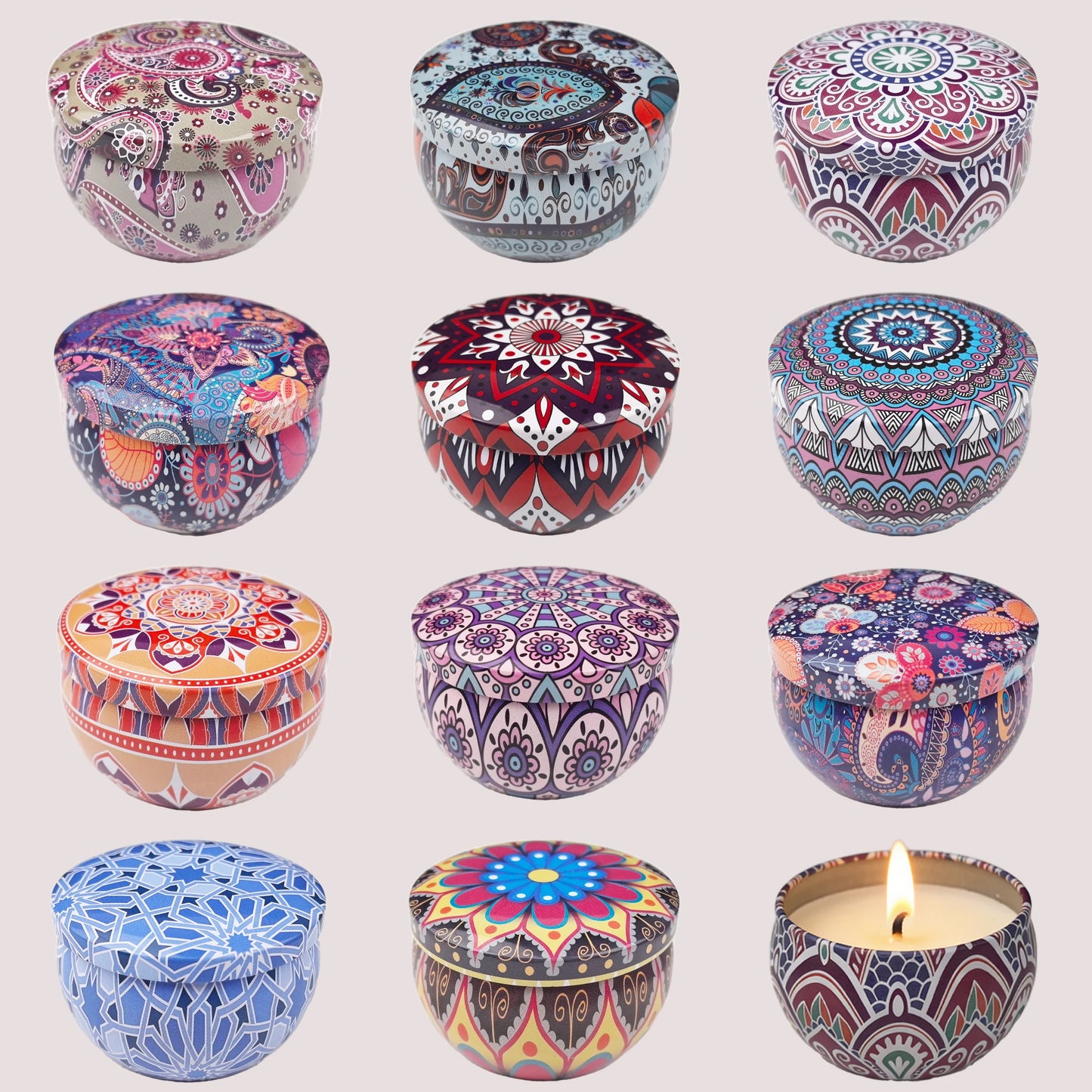 1 Pack Scented Aromatherapy Candles, Small Tin Can Aromatherapy Candles