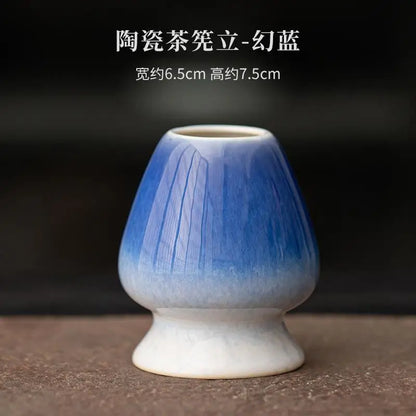 Ceramic Japanese Matcha Whisk & Teaspoon Holder Stand