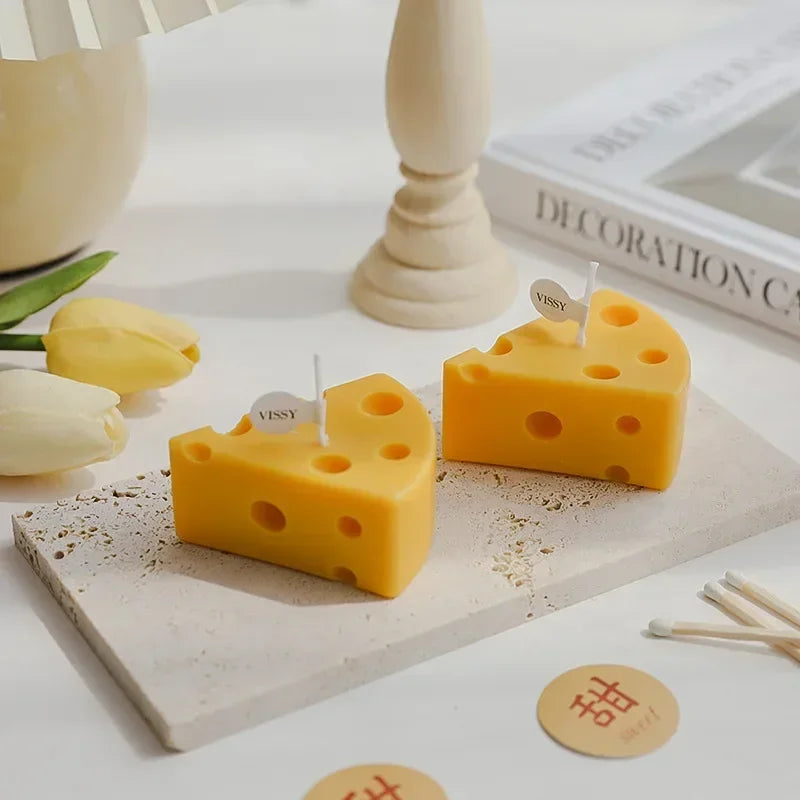 Cheese Shaped Scented Candles Yellow Cake Aromatherapy Candle Relaxing - Your Ritual Hub 