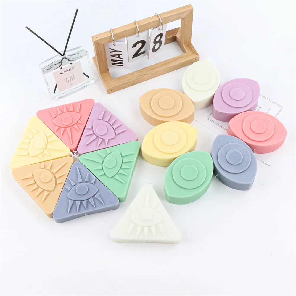 3D Evil Eye Candle Silicone Mold Psychic Geometric Art - Your Ritual Hub 