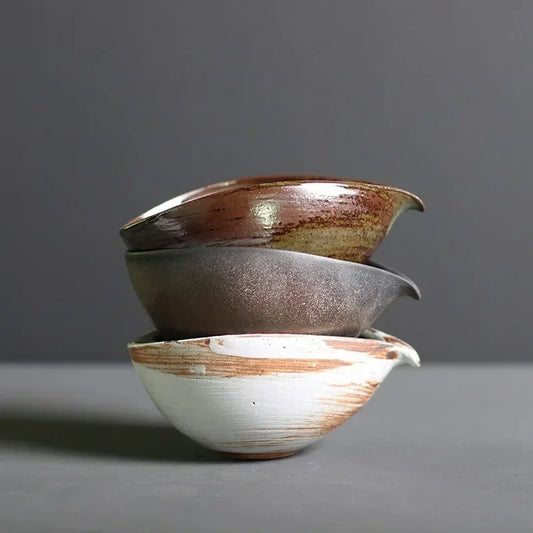 Japanese Coarse Pottery Matcha Bowl