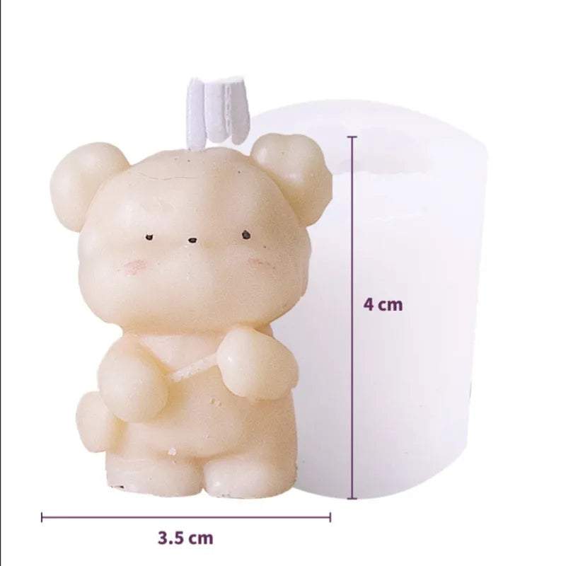 Cute Bear Candle Making Mould 3D - Your Ritual Hub 