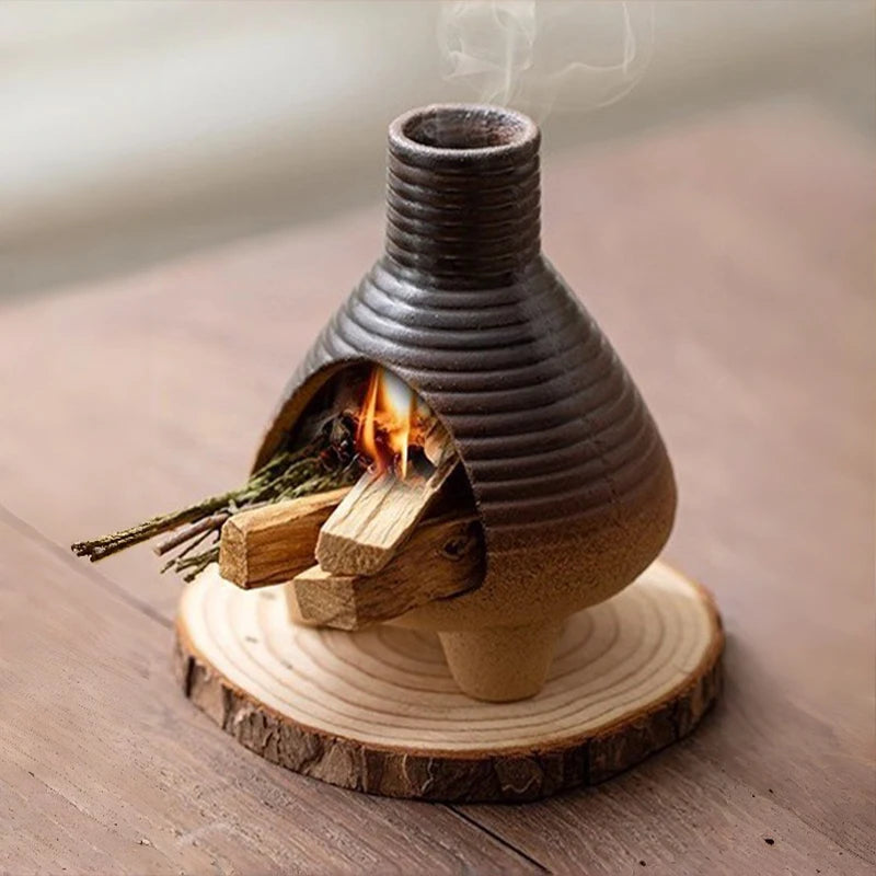 Ceramic Incense Burner Smudging Bowl with Ash Catcher Heat-Resistant Incense Censer for Yoga Home Decor & Thoughtful Gift - Your Ritual Hub 
