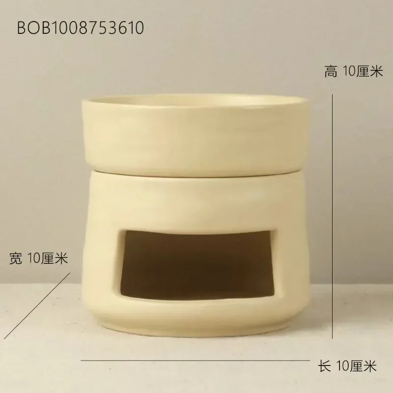 Exquisite ceramic craftsmanship candle holder wax oil burner - Your Ritual Hub 