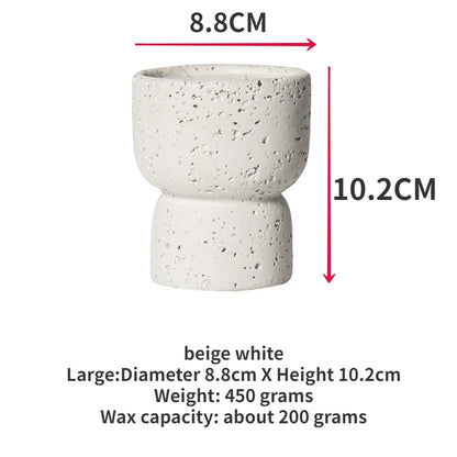European style simple cement household scented candle empty cup