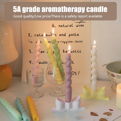 Spiral Long Stem Soy Wax Aromatherapy Candle