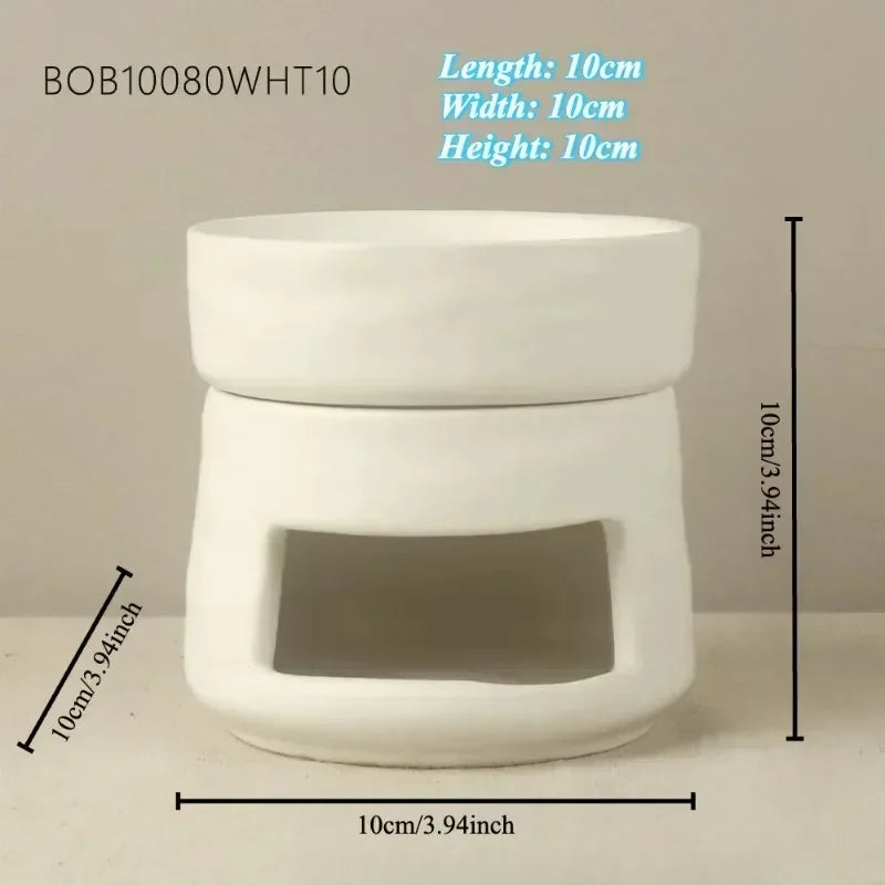 Exquisite ceramic craftsmanship candle holder wax oil burner - Your Ritual Hub 
