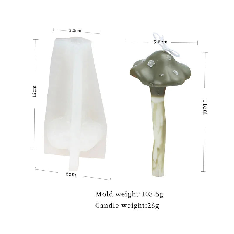 Mushroom Silicone Candle Mold — Whimsical DIY Wax Mould