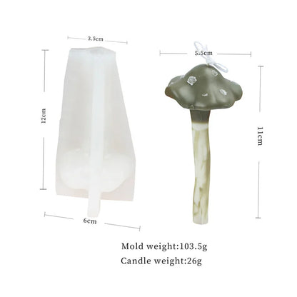 Mushroom Silicone Candle Mold — Whimsical DIY Wax Mould