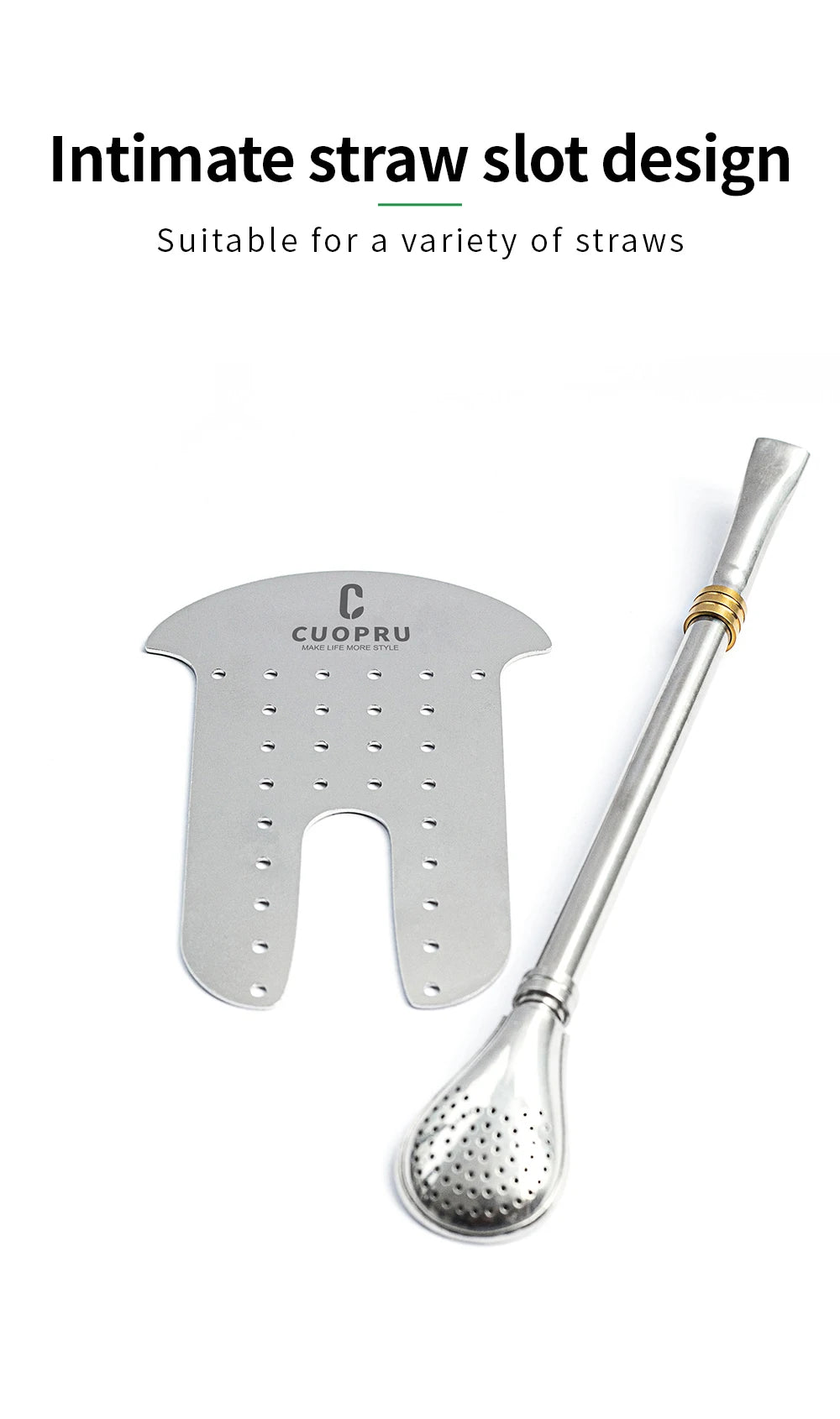 Yerba Mate Gourd Set — Double-Wall Steel Cup & Bombilla