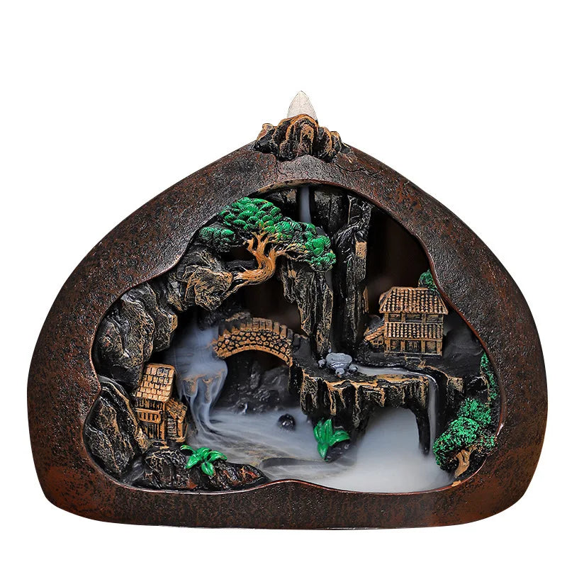 Zen Landscape Ceramic Incense Burner — Indoor Decor - Your Ritual Hub 