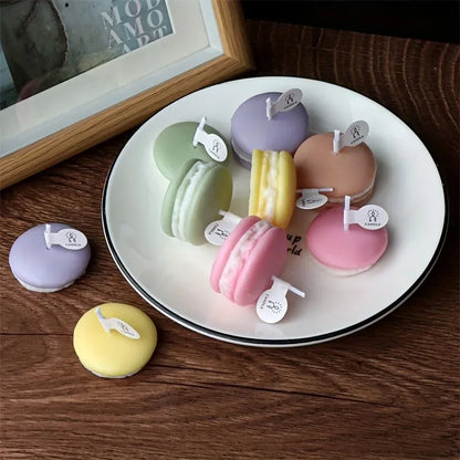Macaron-Shaped Scented Soy Wax Candles — 1/5pcs