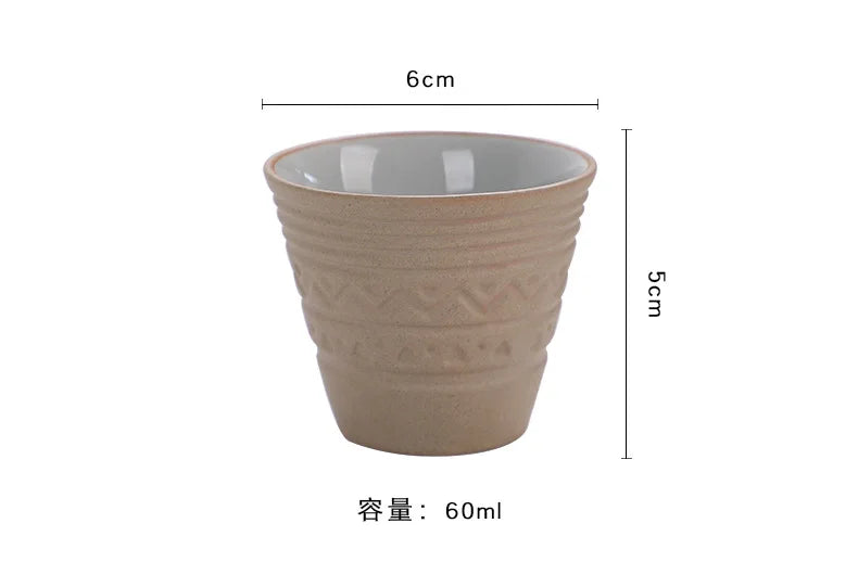Saudi Arabian Coffee Cup Small Vintage Coarse Ceramic