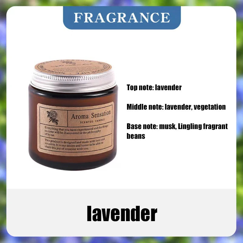 Handmade Aromatic Soy Wax Candle in Glass