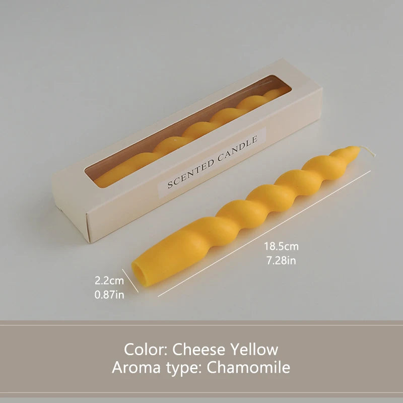 Spiral Long Stem Soy Wax Aromatherapy Candle