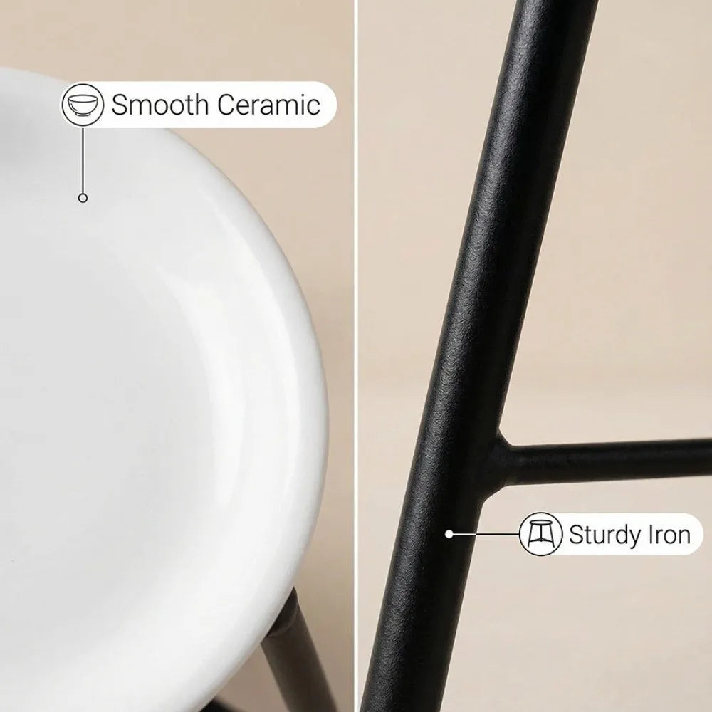 Ceramic Bowl Iron Base Essential Oil Burner - Your Ritual Hub 