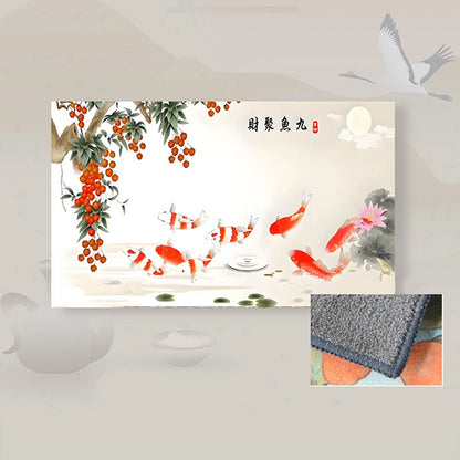 Premium Retro Painted Tea Cloth — 30×18cm