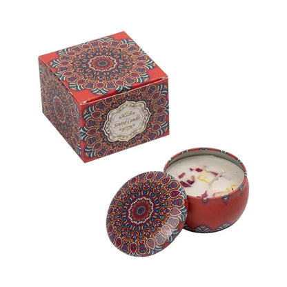 Dried Flower Soy Wax Candle in Tin