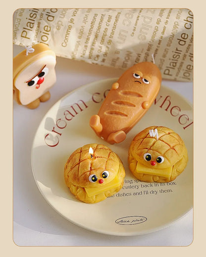 Bread-Shaped Scented Candles — Milk & Coffee Fragrance