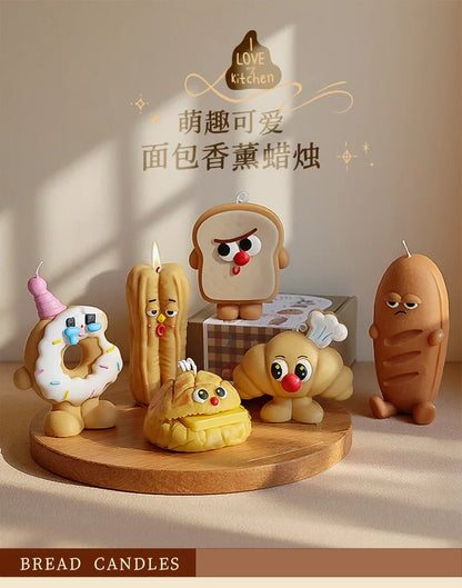 Bread-Shaped Scented Candles — Milk & Coffee Fragrance
