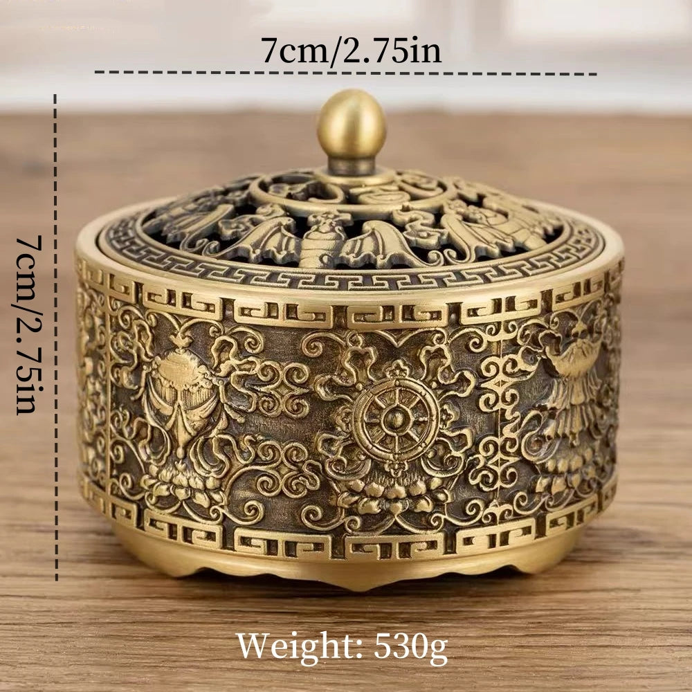Buddhist Bronze Carved Incense Burner - Your Ritual Hub 