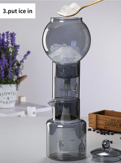 Cold Brew Coffee Pot Set with Filter Glass Dripper ICED Coffee Pot Maker