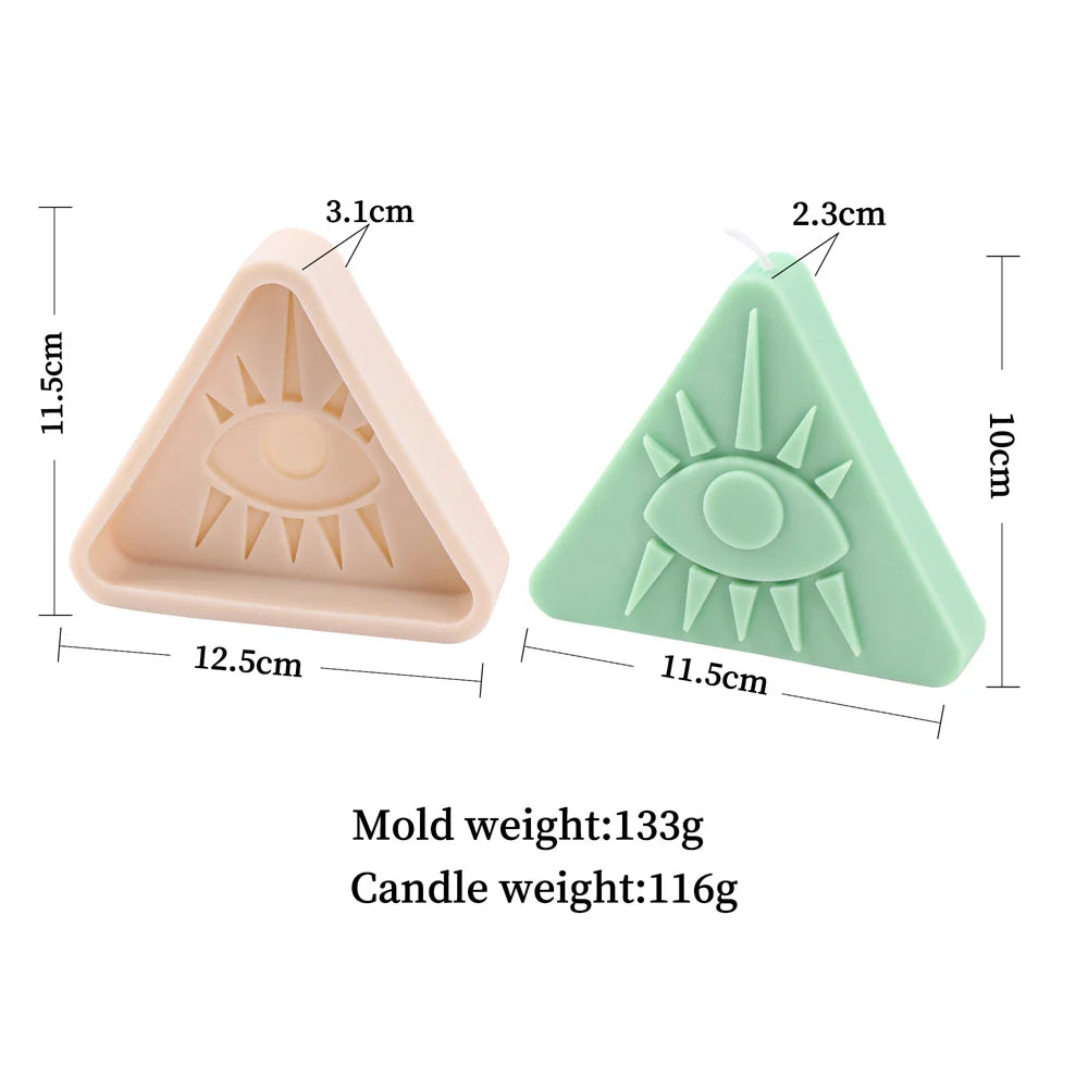 3D Evil Eye Candle Silicone Mold Psychic Geometric Art - Your Ritual Hub 