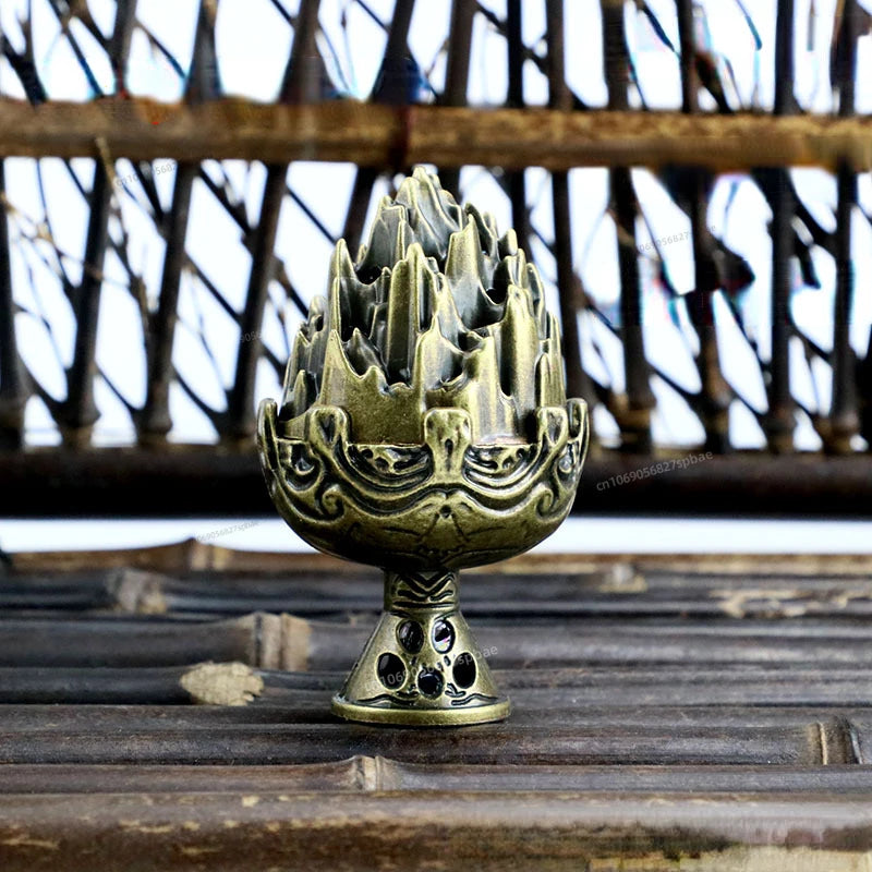 Lotus-Räuchergefäß – Archaische Kupferlegierung, 6 Varianten