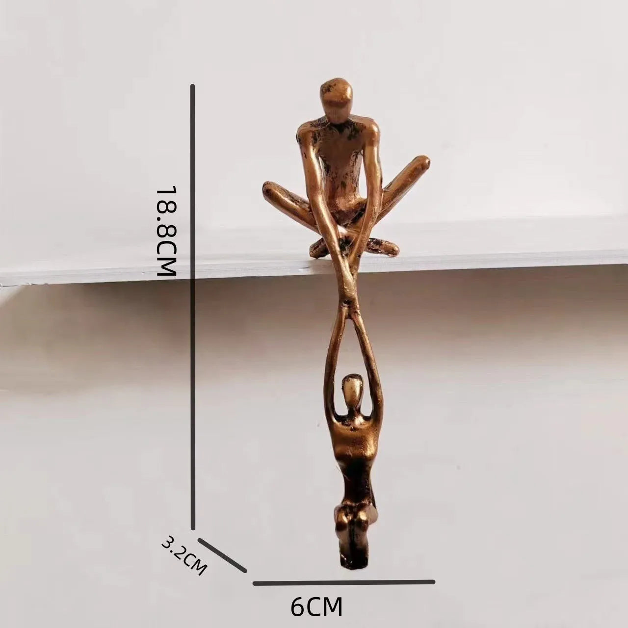 Ledge Lovers – Abstract Couple Sculpture for Shelf & Desk Decor