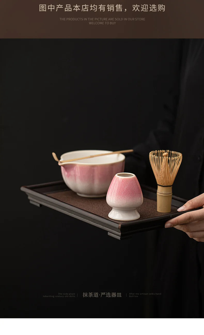 Ceramic Japanese Matcha Whisk & Teaspoon Holder Stand