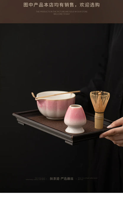 Ceramic Japanese Matcha Whisk & Teaspoon Holder Stand