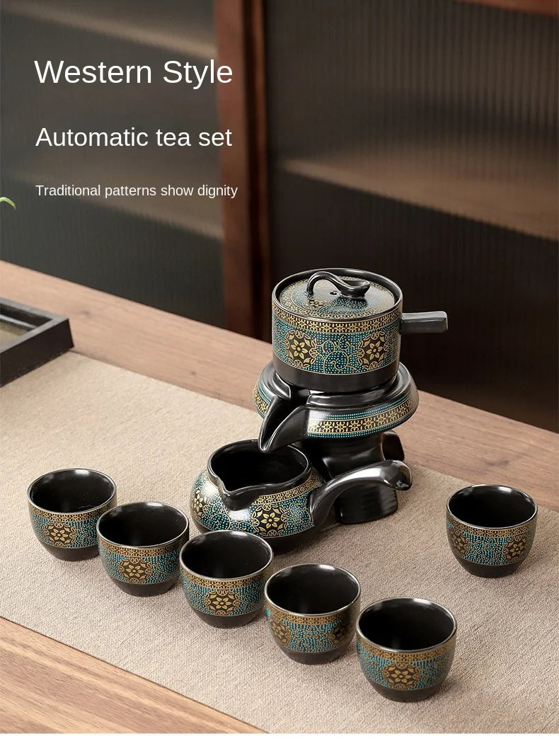 Semi-Automatic Rotating Kung Fu Tea Set