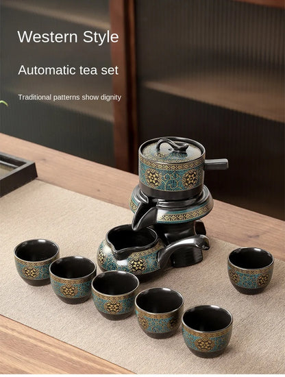 Semi-Automatic Rotating Kung Fu Tea Set