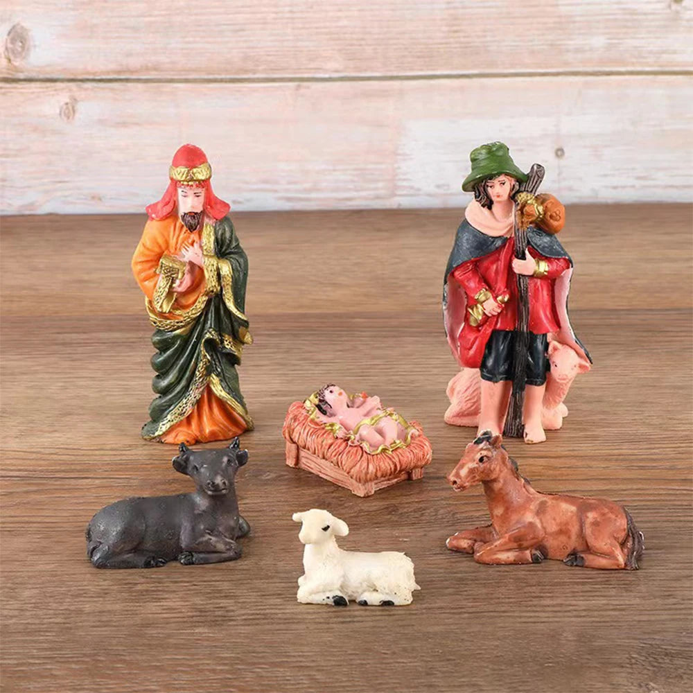 10-Piece Christmas Nativity Scene Figurine Set – Premium Resin Holiday Decor