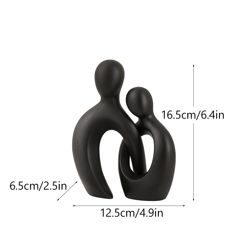 Vilead Harz Abstrakte Figuren Hochzeitsgeschenke Jahrestag Paar Statue Freund Freundin Liebespaar Figur Skulpturen Regal Pop