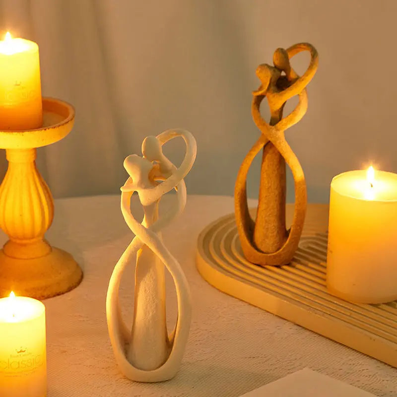 Sacred Union Sandstone Lovers Statue (23cm)