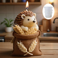 A cute hedgehog-shaped candle mold, resistant to high temperatures and not easily deformed, can be used to make scented candles - Your Ritual Hub 