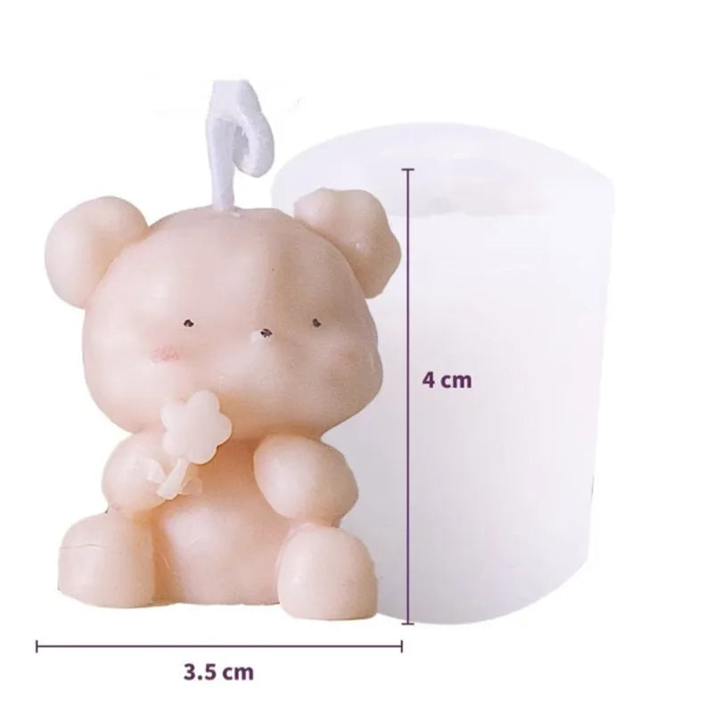 Cute Bear Candle Making Mould 3D - Your Ritual Hub 